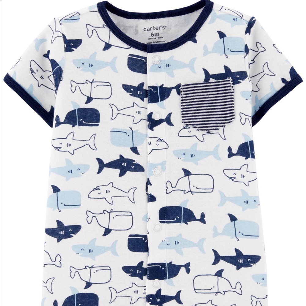 📌🆕 Carter’s • Snap Up • 🐳 Whale  🐳• Romper